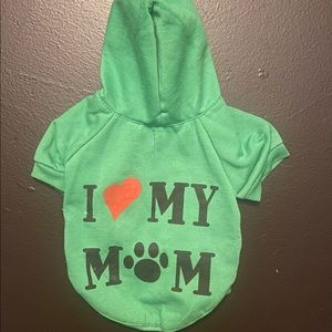 M Drooling Dog “I ❤️ My Mom” Pet Dog Hoodie Sweatshirt Sweater Excellent Cond